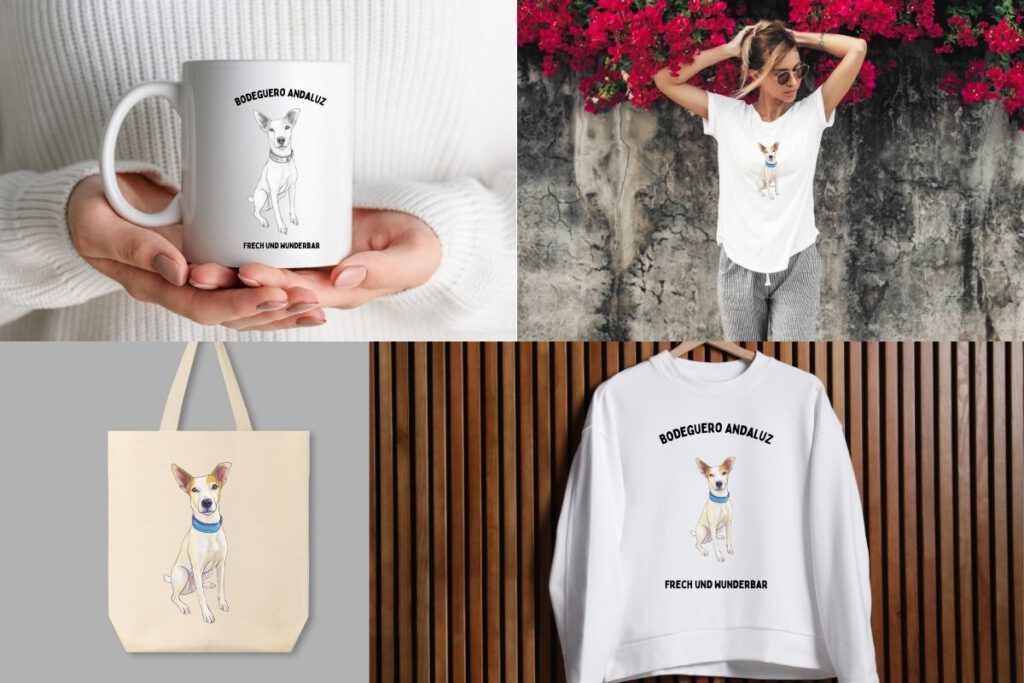 Tasse, Pullover und Shirt mit einem Bodeguero Motiv